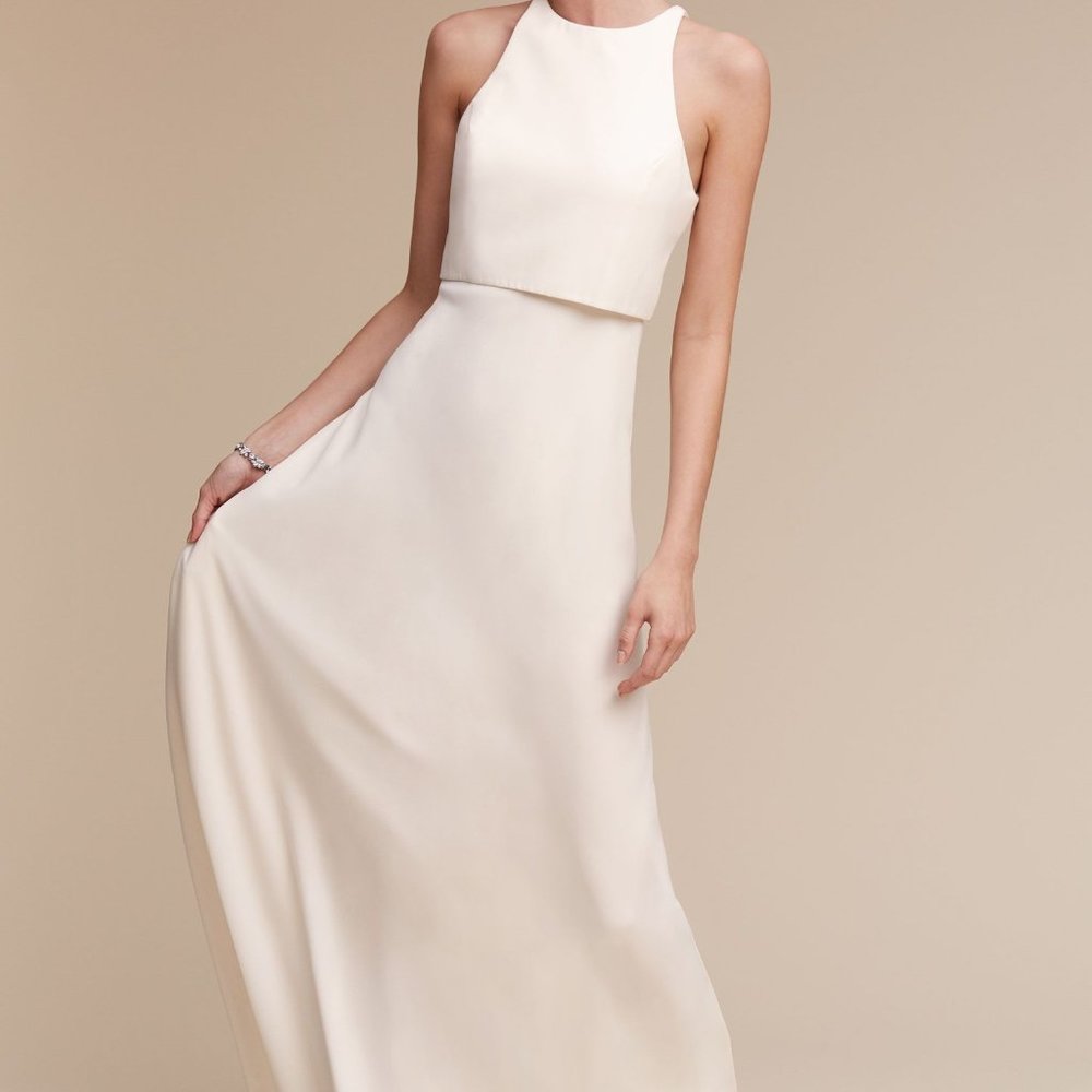 BHLDN Cream Maxi Dress